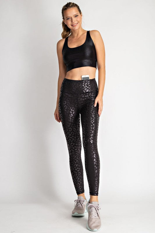 Black Leopard Legging